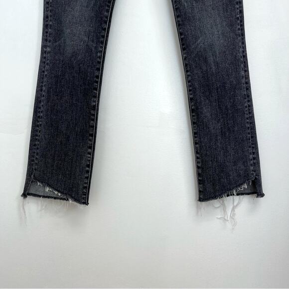 MOTHER High Waisted Rascal Ankle Step Fray Distressed Night Garden - Size 25 - Picture 7 of 14